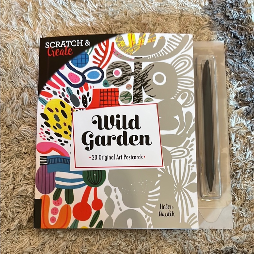 Wild Garden Art Postcards with Scratch Pen